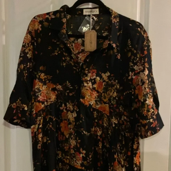 NWT Natural Life tiered midi floral dress size Large - Picture 3 of 6